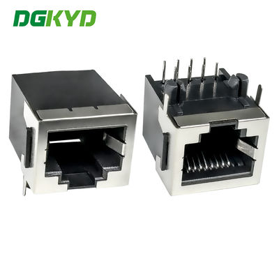 Half package network port 10P8C without light strip shielding shell interface RJ45 connector DGKYD5621E1118GWA1DY11B006