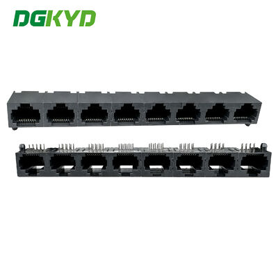 RJ45 1X8 8P8C todo de plástico conector sin luz toma de puerto de red DGKYD561888IWA1DY1022
