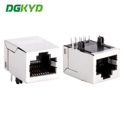 Conector de puerto Ethernet RJ45 sin transformador, sin luz, blindado, sin metralla, puerto Ethernet industrial DGKYD211B035GWA4D