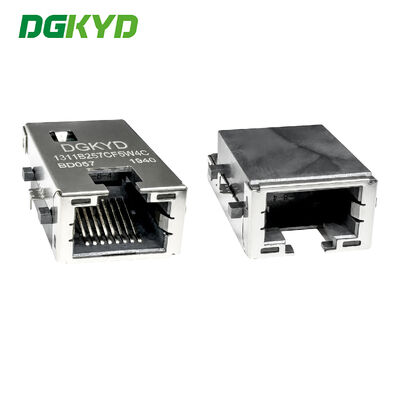 Placa de hundimiento RJ45 100Mbps filtro integrado con blindaje de tira de luz DGKYD1311B257CF5W4CBD057