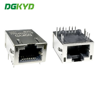 Conector RJ45 de puerto único con filtro integrado CAT5 Gigabit elástico superior con luz LED DGKYD811Q008FN4A10DB