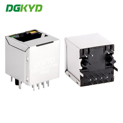 Alto rendimiento entrada RJ45 Jack With Transformer Cat 5 del top de 180 grados
