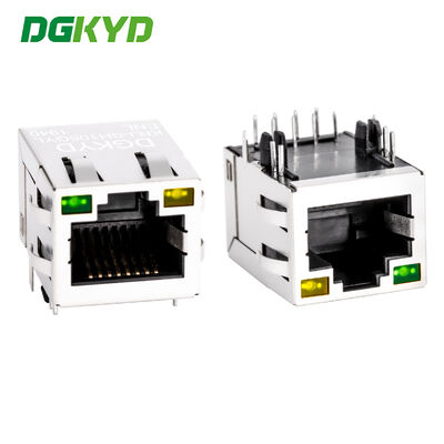 10/100 BASE Ethernet RJ45 conector modular con transformador y a través del agujero de montaje