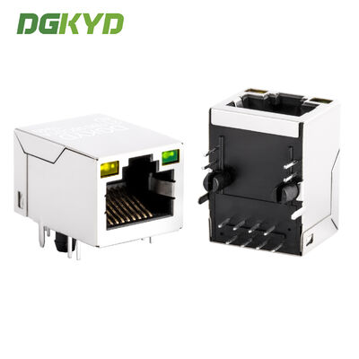 Conector RJ45 Jack Modular con Interfaz de Blindaje de Luz de Filtro Integrado Incorporado y Chapado en Oro 6u