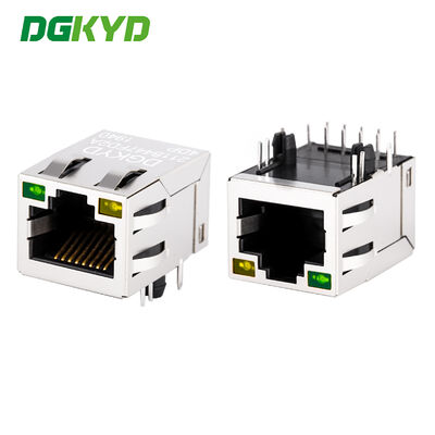 Conector RJ45 blindado POE de 100 Mbps con filtro integrado para puerto de red industrial