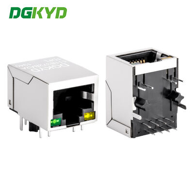 Conector blindado RJ45 para protección contra rayos con chapado en oro de 6U y filtro integrado para puerto de red