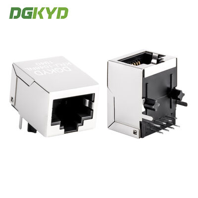 10/100 Base CAT5 Interfaz de red industrial Conector RJ45 blindado con transformador