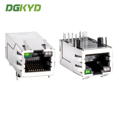 Jack modular RJ45 blindado con filtro Ethernet integrado para aplicaciones de red de 100 Mbps