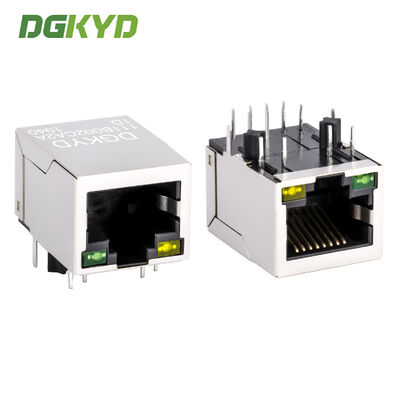 Conector RJ45 de 100 Mbps con transformador integrado y puerto de red industrial blindado