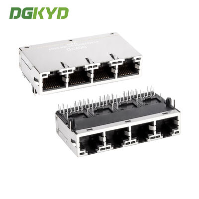 Conector multipuerto RJ45 con filtro Poe magnético integrado 8p12c para comunicación de PCB