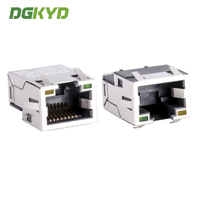 Conector RJ45 Ethernet Industrial Cat6 con Chapado en Oro 6U y Montaje SMD