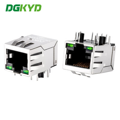 Conector RJ45 de puerto único de 100 Mbps con filtro integrado Jack RJ45 para interfaz de red de PCB industrial