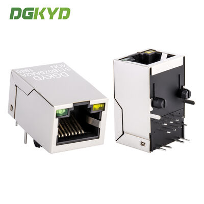 Conector RJ45 de puerto único con transformador 10/100 Base-T Jack RJ45 Jack modular para red Ethernet