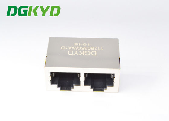 conector de la red de los 10M RJ45 del zócalo de la red de 1x2 8P8C